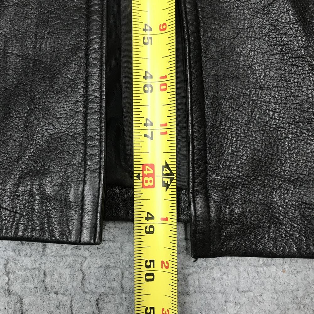 Winlit Genuine Leather Duster Coat Womens Medium Black Western Suede Yoke - Picture 4 of 16